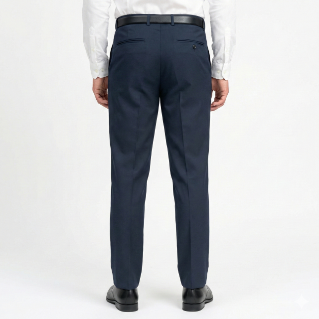 Gianni Visentin Celana Panjang Pria Tailored Regular Fit Biru Tua - 2067 - Image 2
