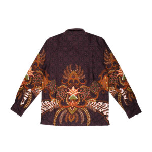 Gianni Visentin Kemeja Batik Katun Pria Regular Fit Coklat - 9096