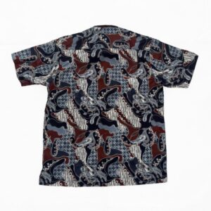Gianni Visentin Kemeja Batik Pria Lengan Pendek Regular Fit Biru - 9109