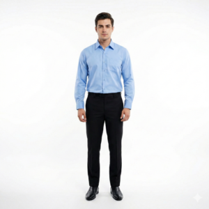 Gianni Visentin Kemeja Formal Pria Dobby Regular Fit Navy - 9064