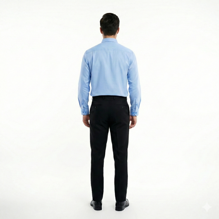 Gianni Visentin Kemeja Formal Pria Dobby Regular Fit Navy - 9064 - Image 2