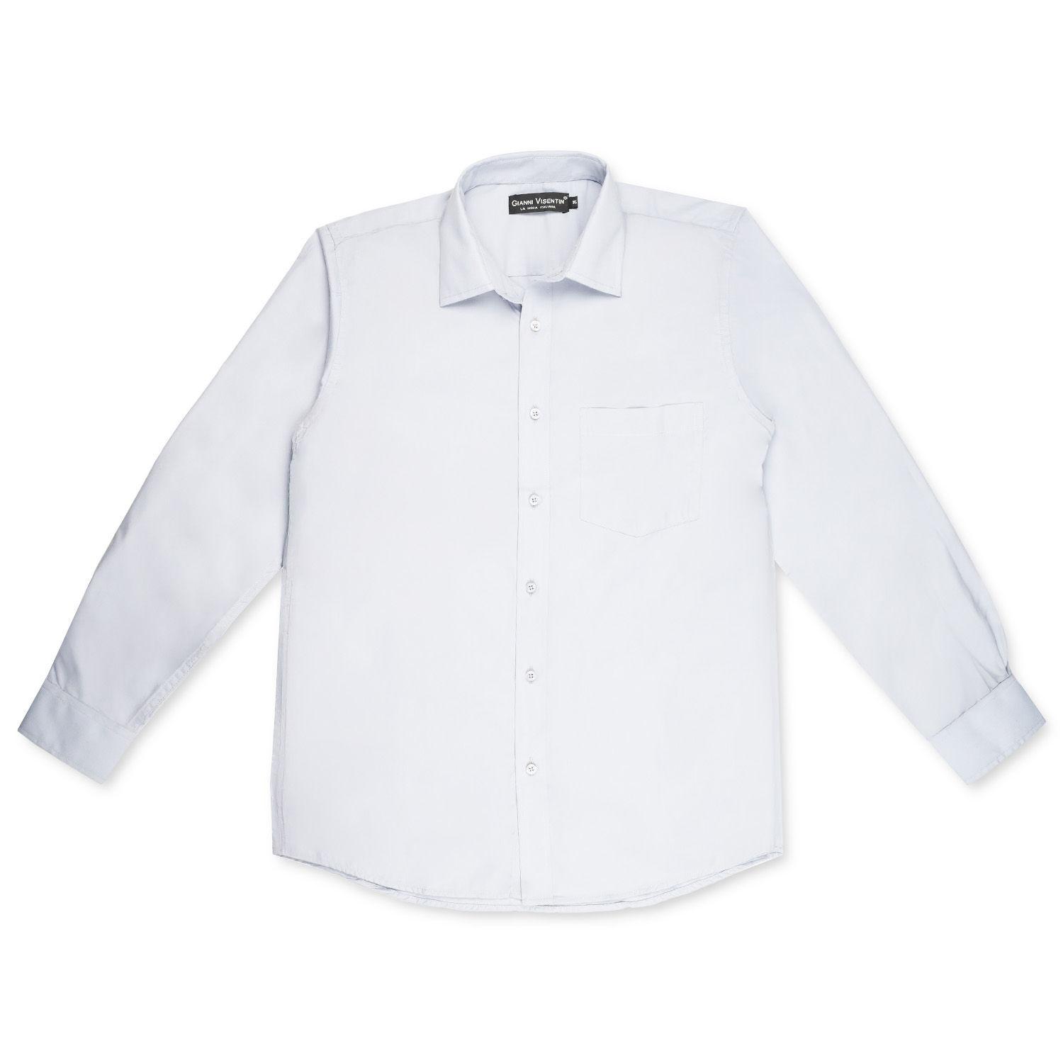 Gianni Visentin Kemeja Formal Pria Katun Dobby Regular Fit Putih - 9064 - Image 3