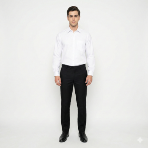 Gianni Visentin Kemeja Formal Pria Katun Dobby Regular Fit Putih - 9064