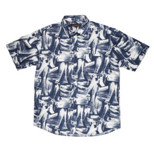 Gianni Visentin Kemeja Formal Pria Katun Print Regular fit Biru Tua - 6053
