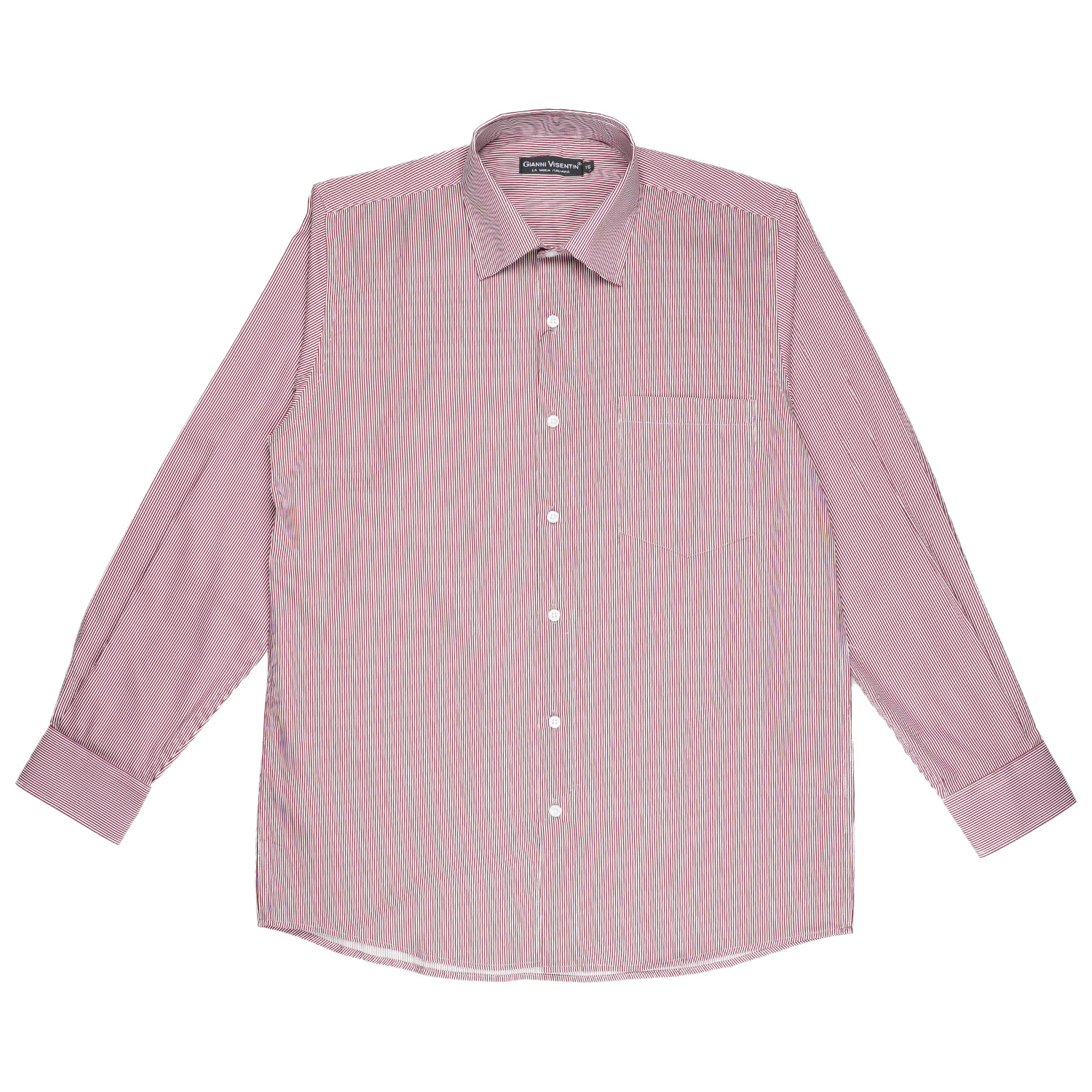 Gianni Visentin Kemeja Formal Pria Katun Rich Regular Fit Merah - 9053 - Image 3