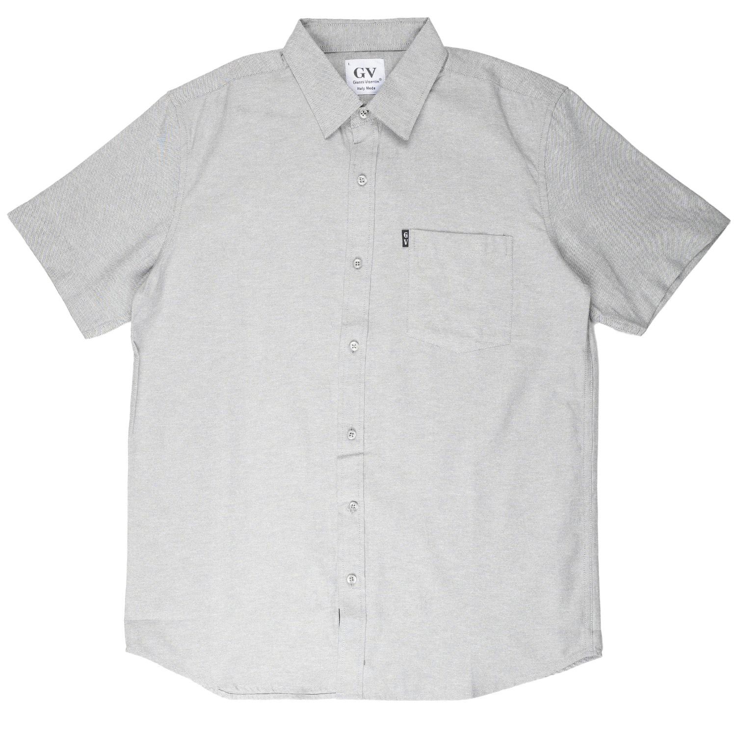 Gianni Visentin Kemeja Formal Pria Oxford Regular Fit Abu-abu - 6081 - Image 3
