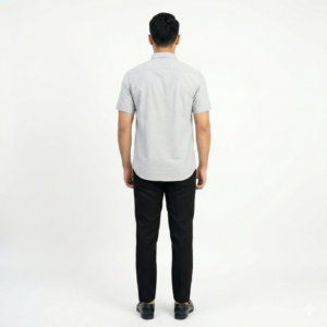 Gianni Visentin Kemeja Formal Pria Oxford Regular Fit Abu-abu - 6081
