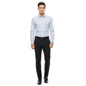 Gianni Visentin Kemeja Formal Pria Oxford Regular Fit Biru - 9038