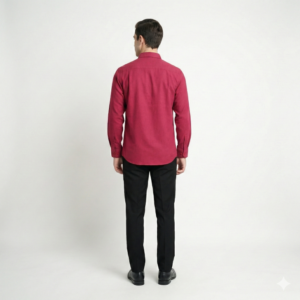 Gianni Visentin Kemeja Formal Pria Oxford Regular Fit Maroon - 9038
