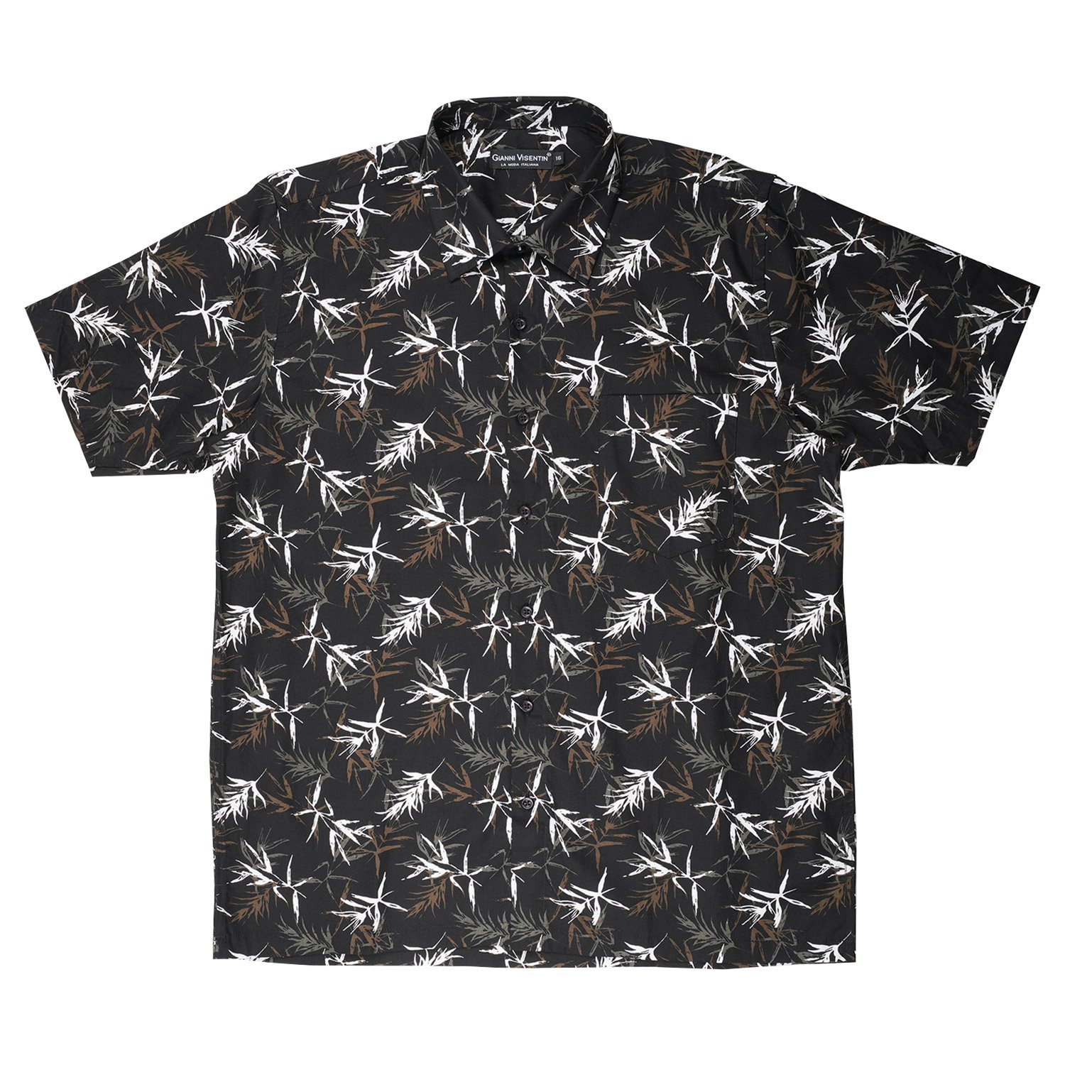 Gianni Visentin Kemeja Formal Pria Printing Regular Fit Hitam - 9050 - Image 3