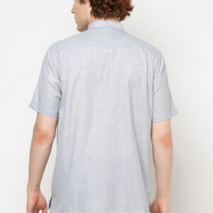Gianni Visentin Kemeja Koko Pria Lengan Pendek Regular Fit Light Grey - 1025