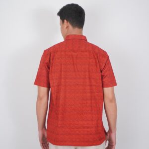 Gianni Visentin Kemeja Kotak Lengan Pendek Regular Fit - Merah - 8960