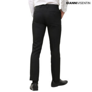 Gianni Visentin - Celana Bahan Formal Regular Pria Hitam - 2067
