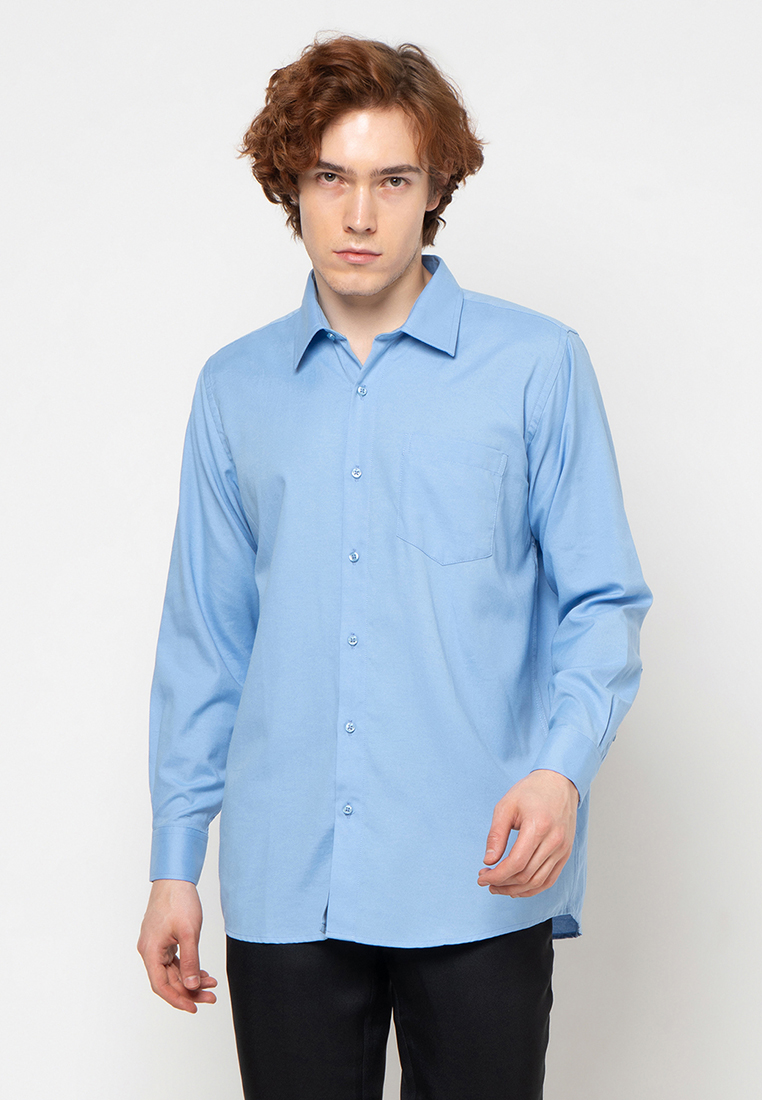 Raymond Renne Kemeja Pria Lengan Panjang Regular Fit Biru - 4939