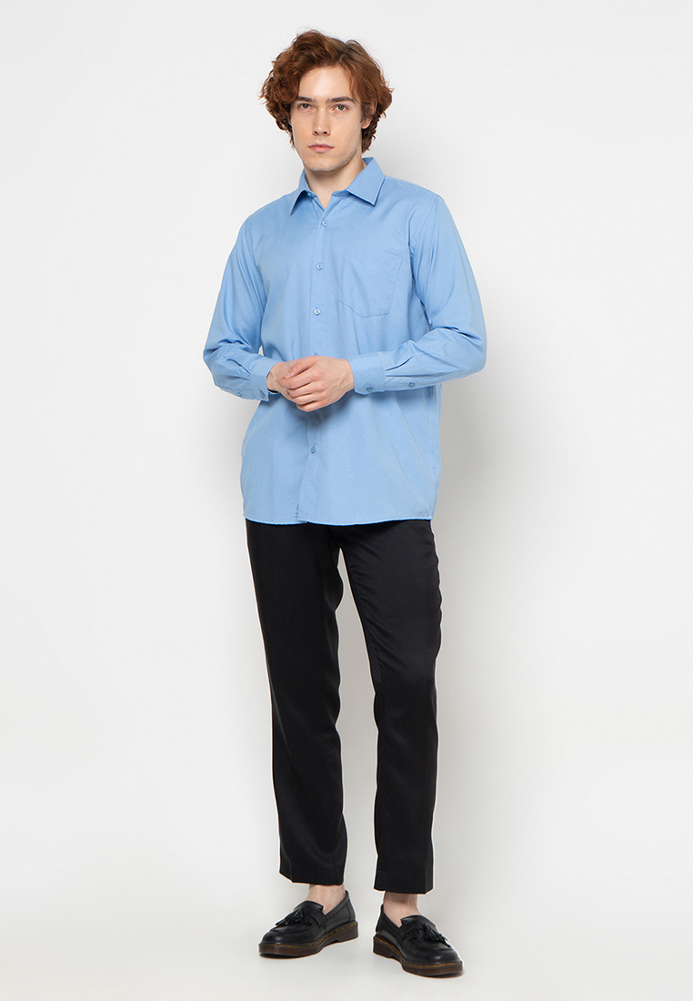Raymond Renne Kemeja Pria Lengan Panjang Regular Fit Biru - 4939 - Image 2
