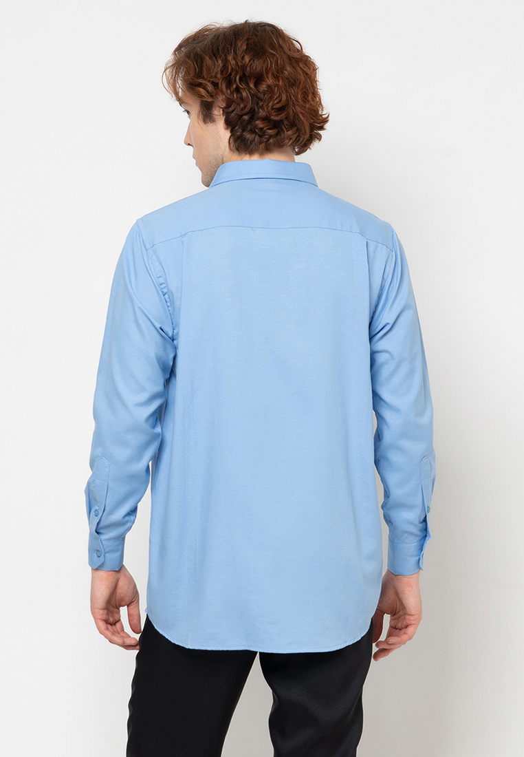 Raymond Renne Kemeja Pria Lengan Panjang Regular Fit Biru - 4939 - Image 4
