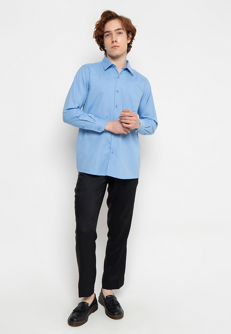 Raymond Renne Kemeja Pria Lengan Panjang Regular Fit Biru - 4939 - Image 5