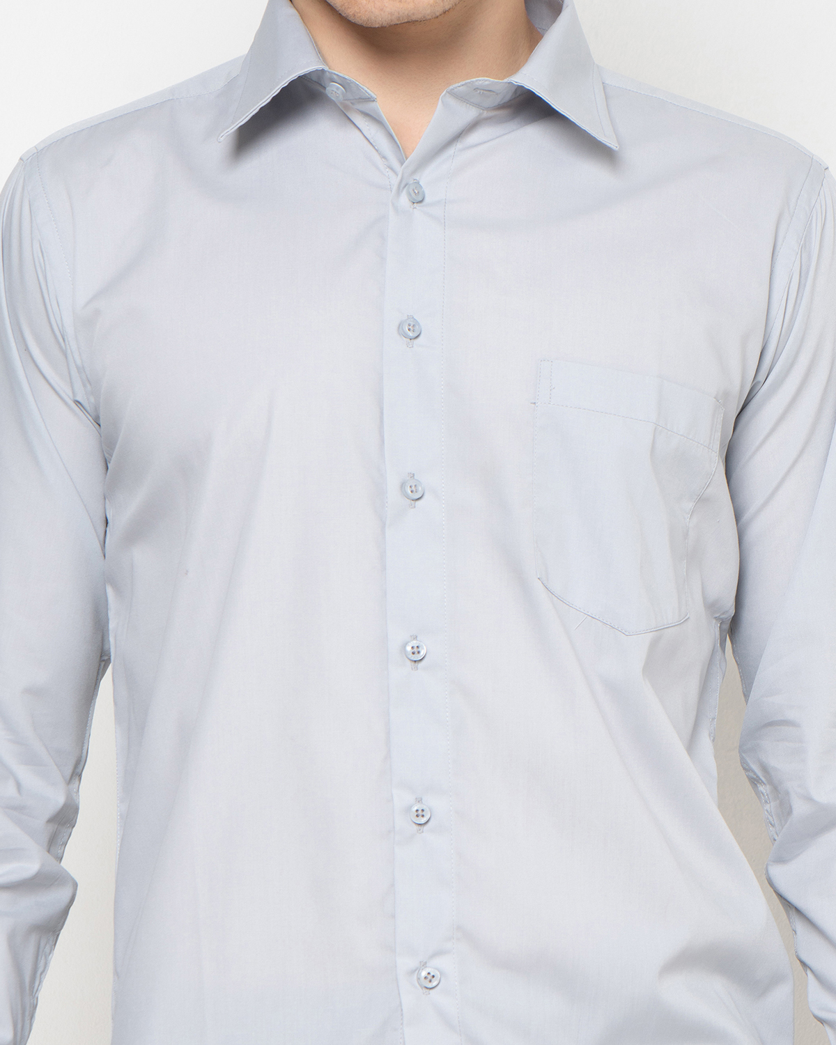 Raymond Renne Kemeja Pria Lengan Panjang Slim Fit Light Grey - 3155 - Image 5