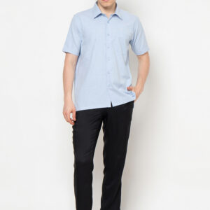 Raymond Renne Kemeja Pria Lengan Pendek Regular Fit Biru Muda - 4939