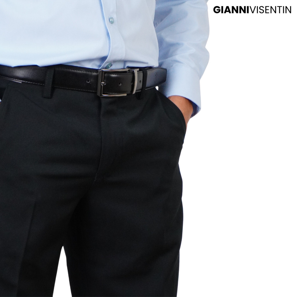 Gianni Visentin - Celana Bahan Formal Tailored Hightwiss Regular Pria - 2145 - Image 2