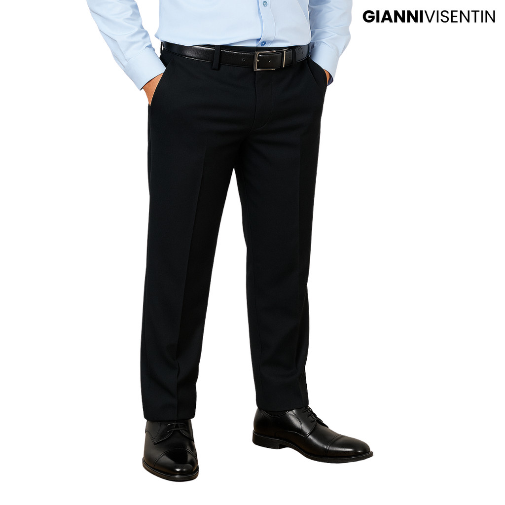 Gianni Visentin - Celana Bahan Formal Tailored Hightwiss Regular Pria - 2145 - Image 4