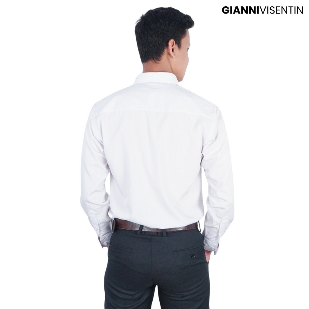 Gianni Visentin - Kemeja Seragam Slimfit Putih PROMO - 4155 - Image 3
