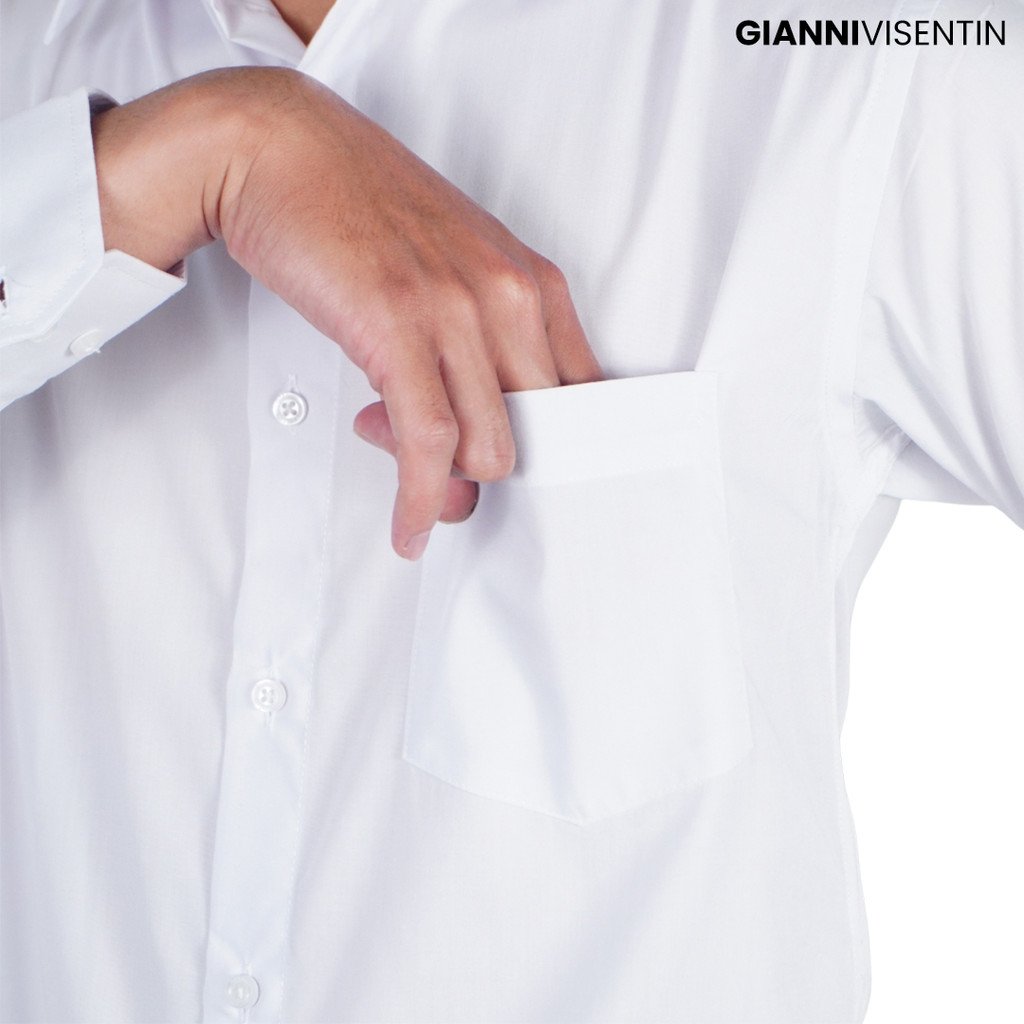 Gianni Visentin - Kemeja Seragam Slimfit Putih PROMO - 4155 - Image 2