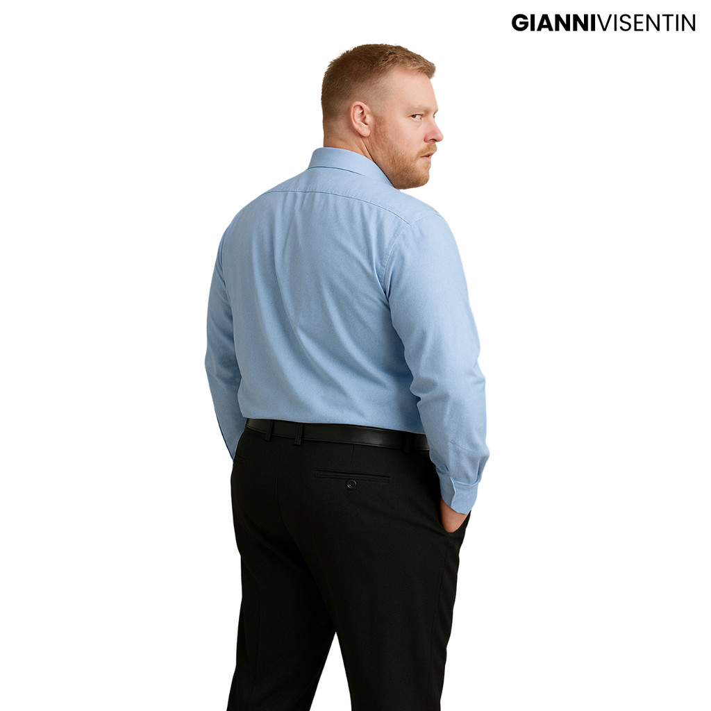Gianni Visentin - Celana Big Size Bahan Formal Stretch Hitam - 2141 - Image 3