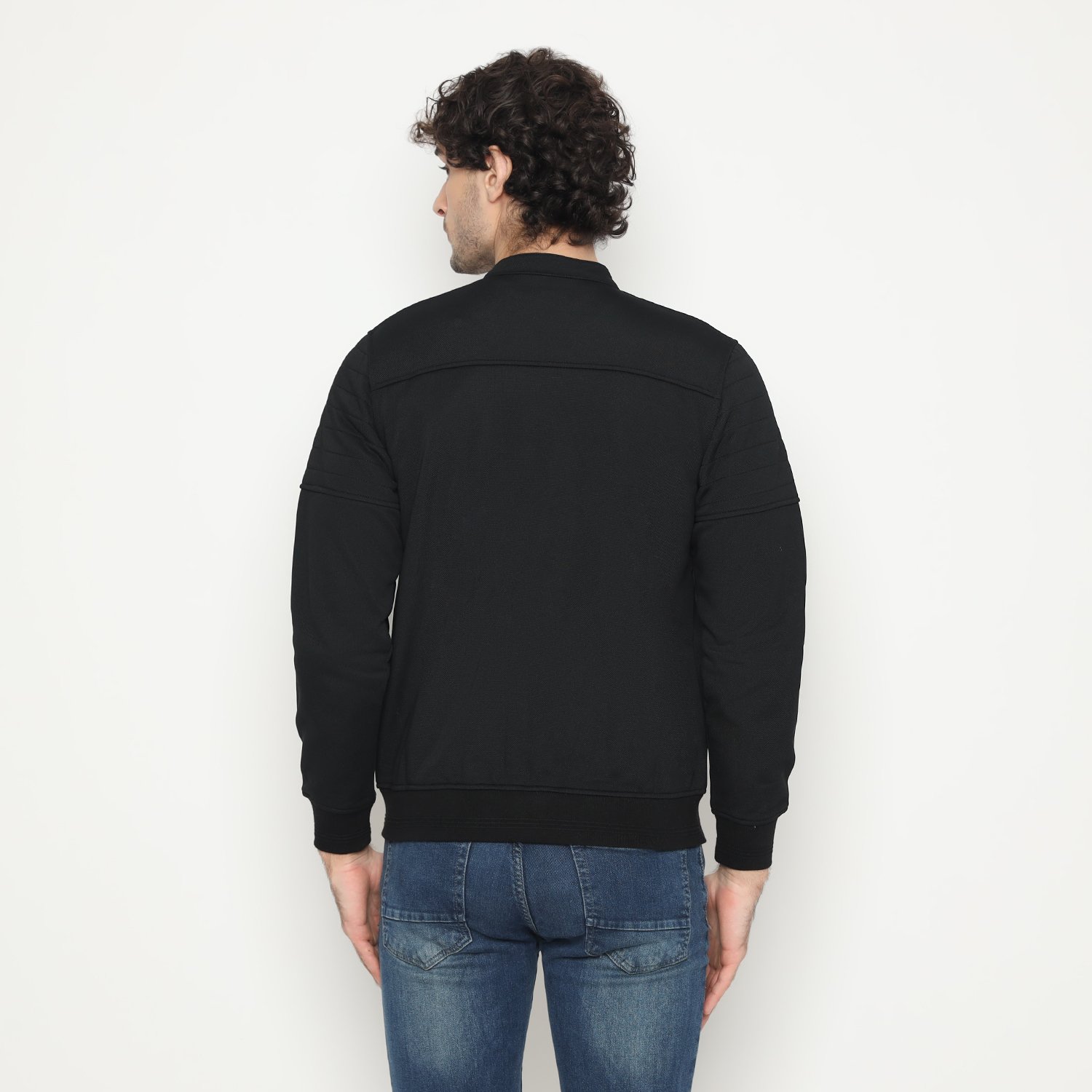 d&f Jaket CVC Biker Hitam Cut & Sewn Putih Purple - Image 2