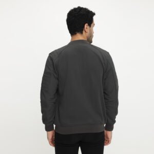 d&f Jaket Pria Bomber Casual - Abu Tua