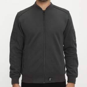 d&f Jaket Pria Bomber Casual - Abu Tua
