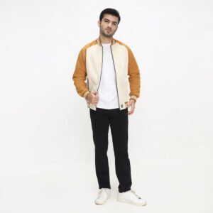d&f CVC Jaket bomber pria - raglan cream