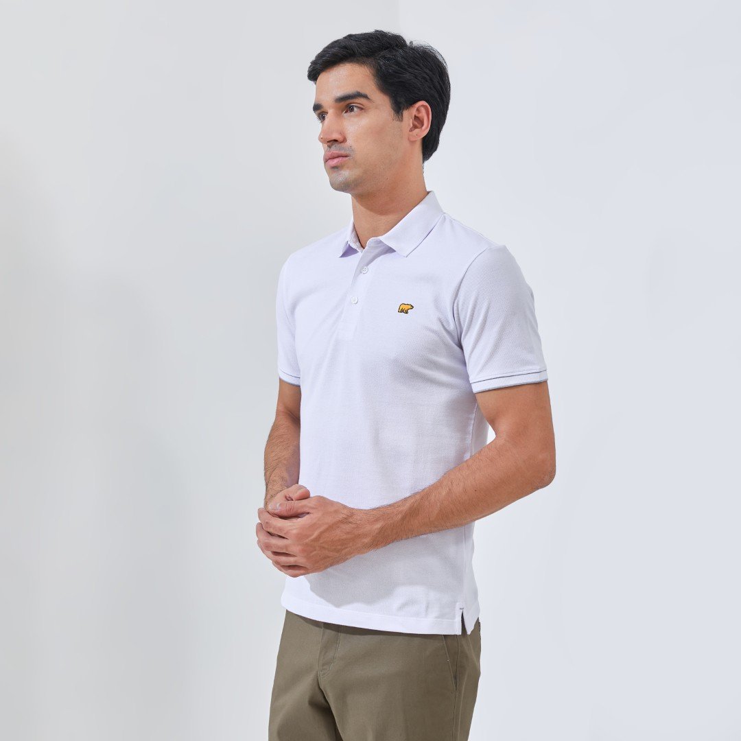 Jack Nicklaus Rain Polo Shirt Pria Slim Fit White - Image 2
