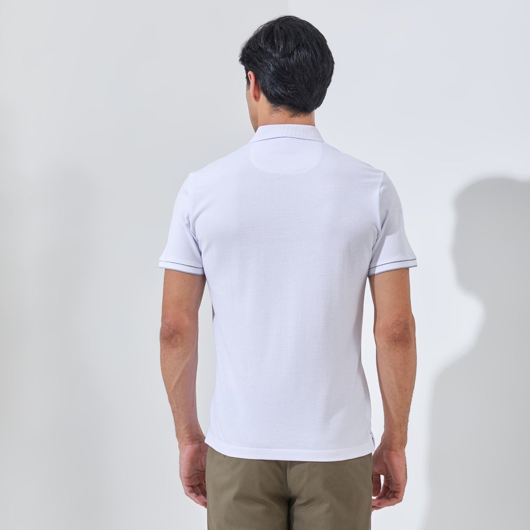 Jack Nicklaus Rain Polo Shirt Pria Slim Fit White - Image 3
