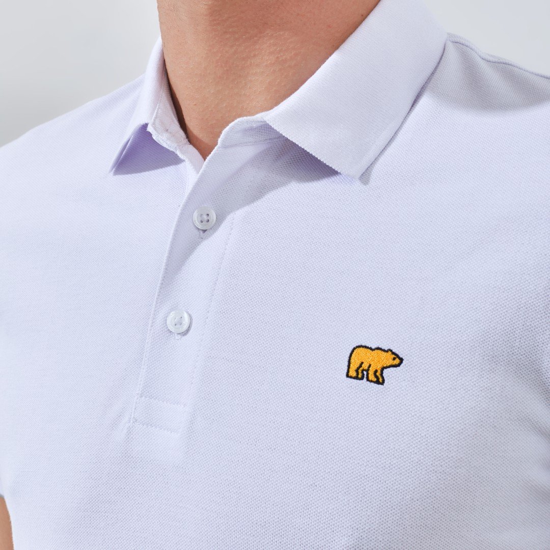 Jack Nicklaus Rain Polo Shirt Pria Slim Fit White - Image 4