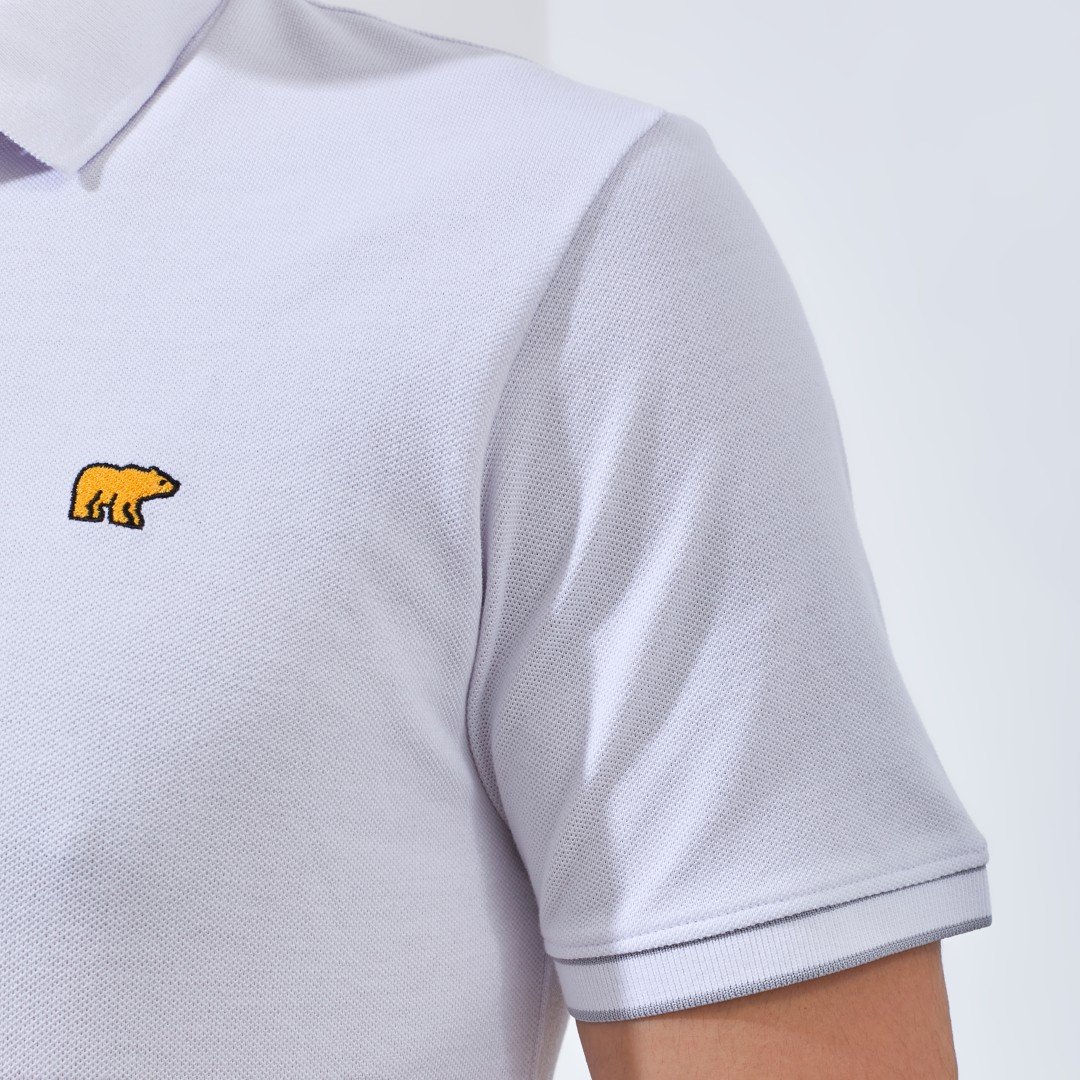 Jack Nicklaus Rain Polo Shirt Pria Slim Fit White - Image 5
