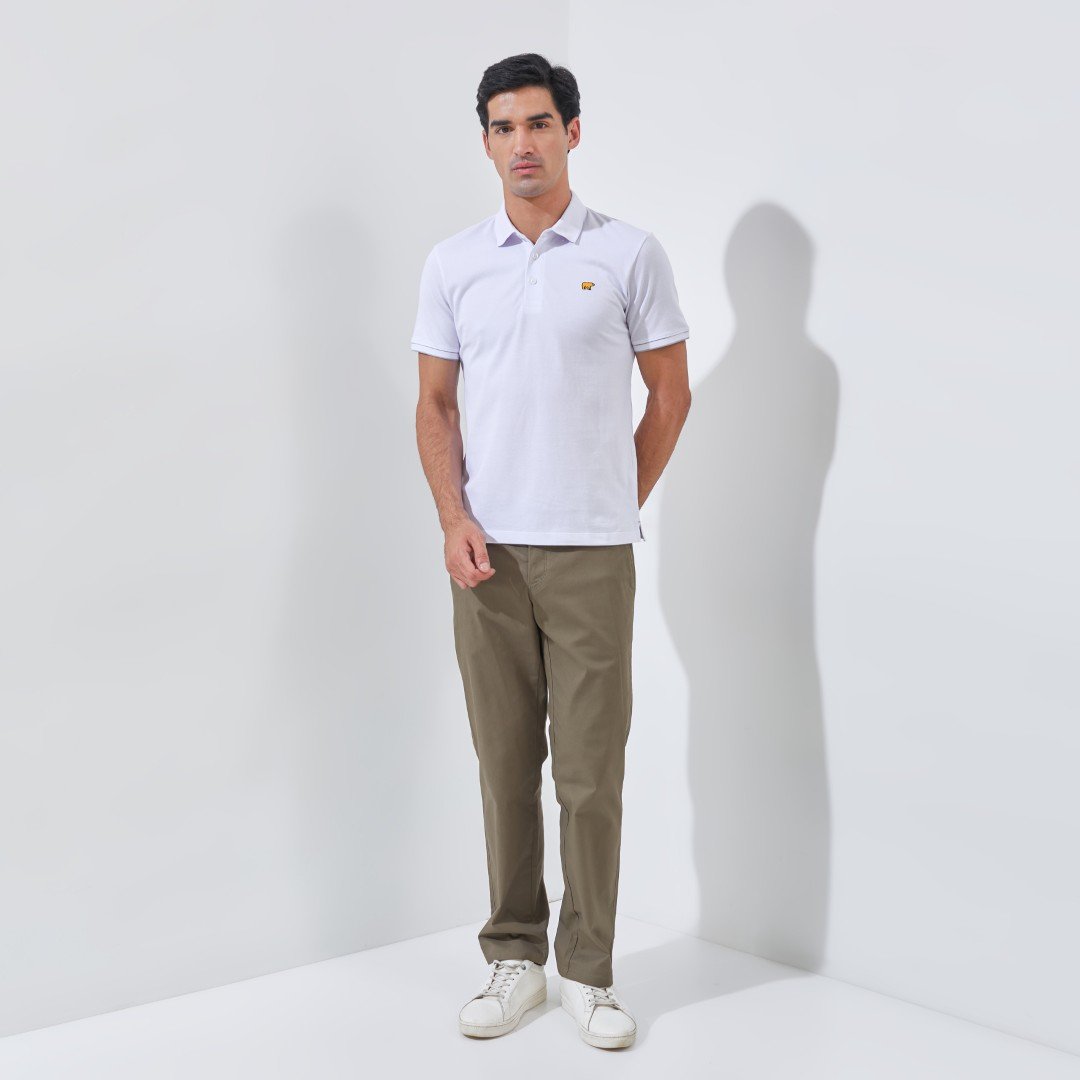 Jack Nicklaus Rain Polo Shirt Pria Slim Fit White - Image 7