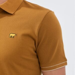 Jack Nicklaus Rain Polo Shirt Pria Slim Fit Tapenade Brown