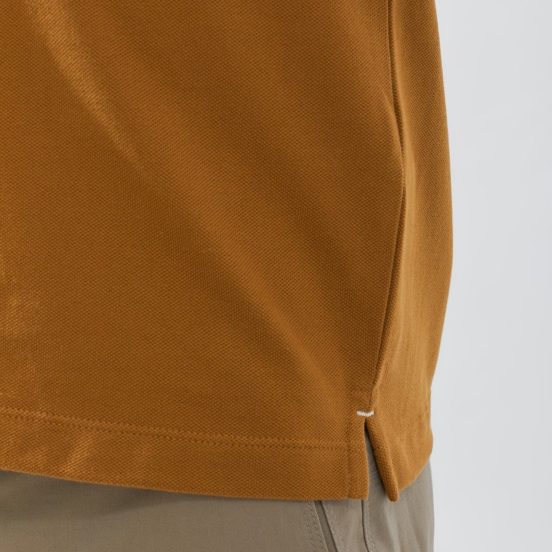 Jack Nicklaus Rain Polo Shirt Pria Slim Fit Tapenade Brown - Image 6