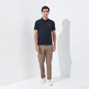 Jack Nicklaus Rain Polo Shirt Pria Slim Fit Black