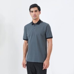Jack Nicklaus Goodrich Polo Shirt Pria Regular Fit Iron Gate