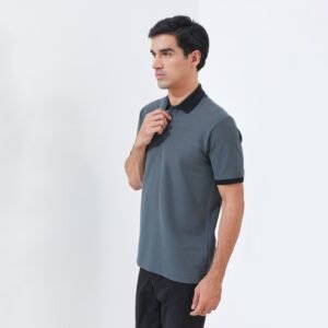 Jack Nicklaus Goodrich Polo Shirt Pria Regular Fit Iron Gate