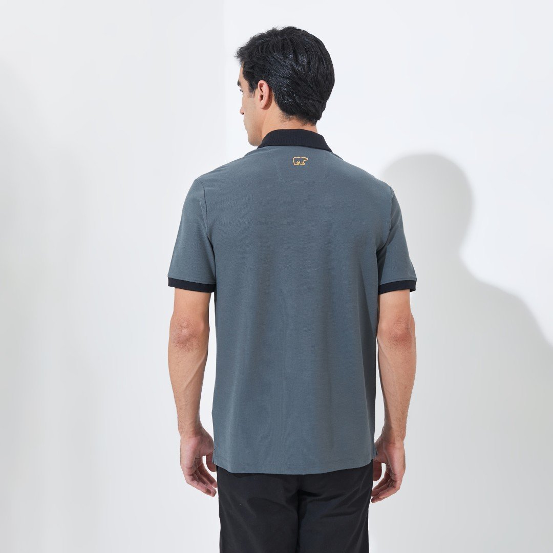 Jack Nicklaus Goodrich Polo Shirt Pria Regular Fit Iron Gate - Image 3