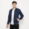 d&f Jaket pria Bomber - Navy list Cream