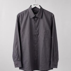 Gianni Visentin Kemeja Pria Regular Fit Lengan Panjang Oxford Abu-abu - 9064