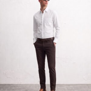 Gianni Visentin Kemeja Pria Smart Formal Slim Fit Lengan Panjang Putih - 4157