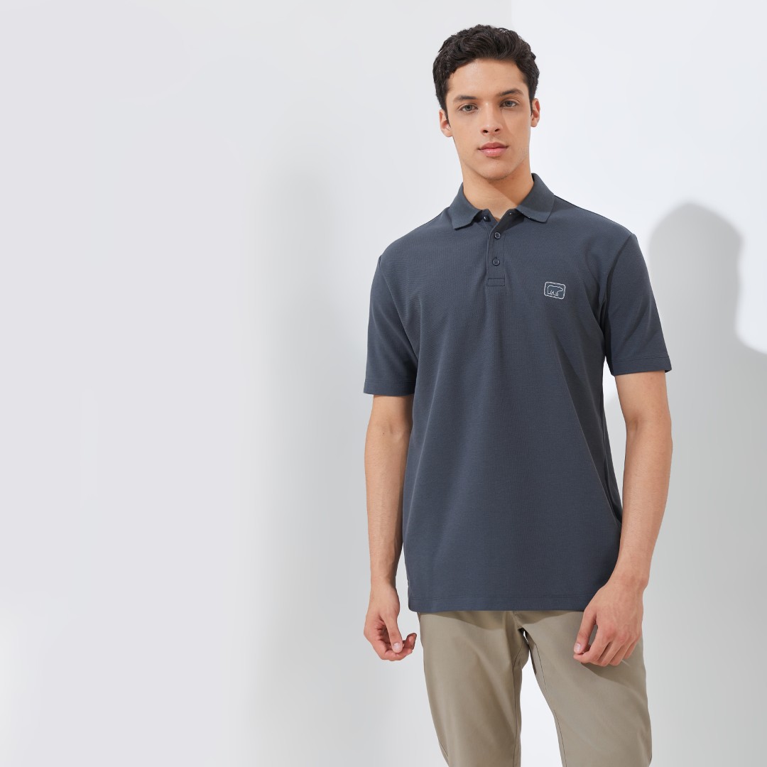 Jack Nicklaus Otto Polo Shirt Pria Regular Fit Iron Gate