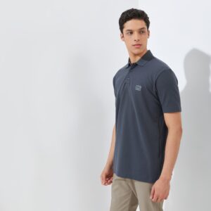 Jack Nicklaus Otto Polo Shirt Pria Regular Fit Iron Gate