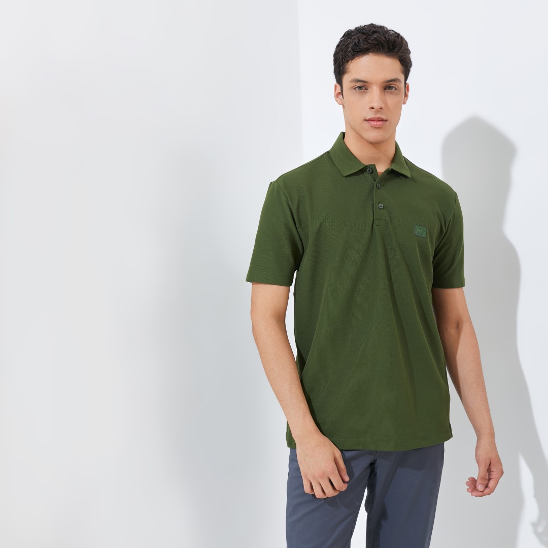 Jack Nicklaus Otto Polo Shirt Pria Regular Fit Dark Green