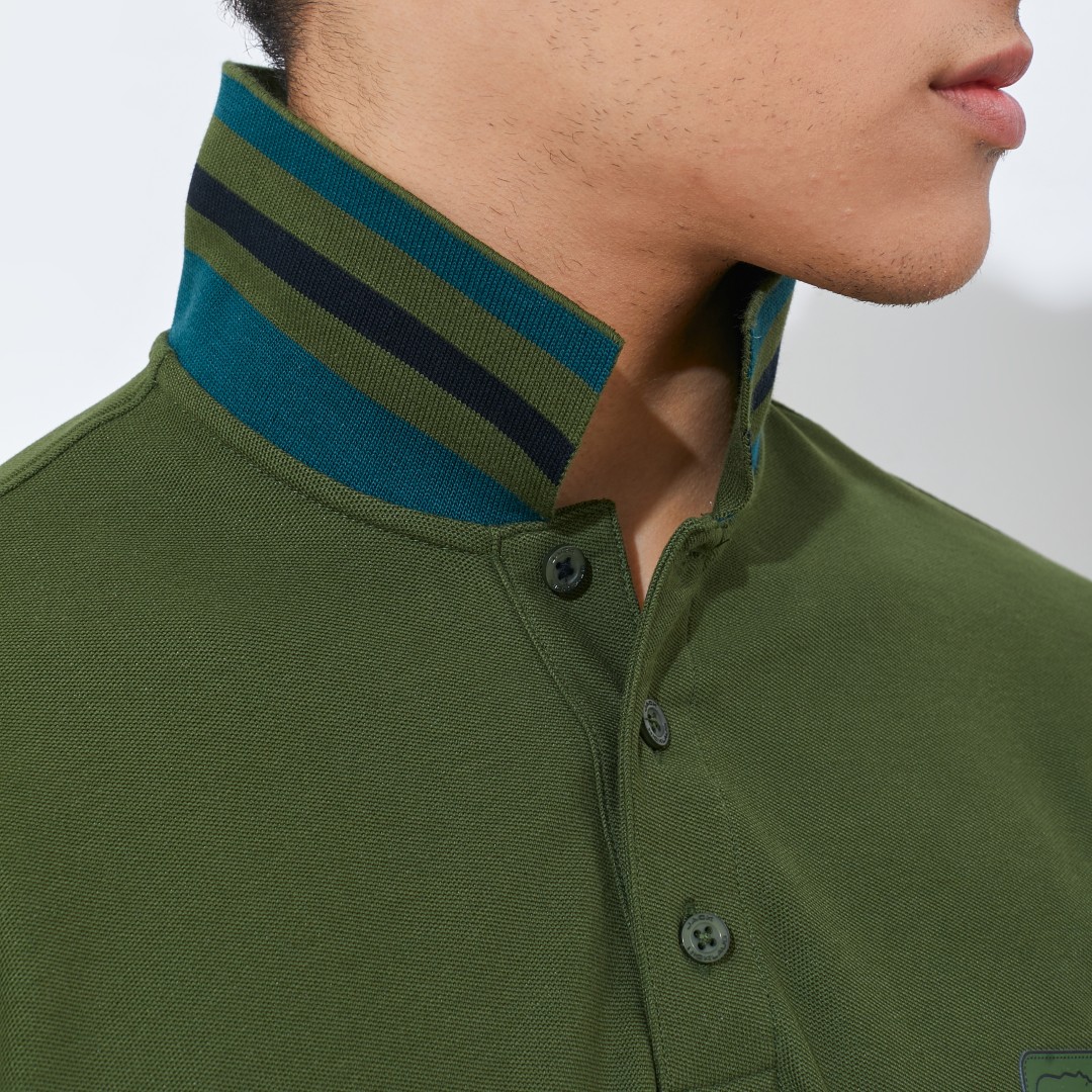 Jack Nicklaus Otto Polo Shirt Pria Regular Fit Dark Green - Image 5